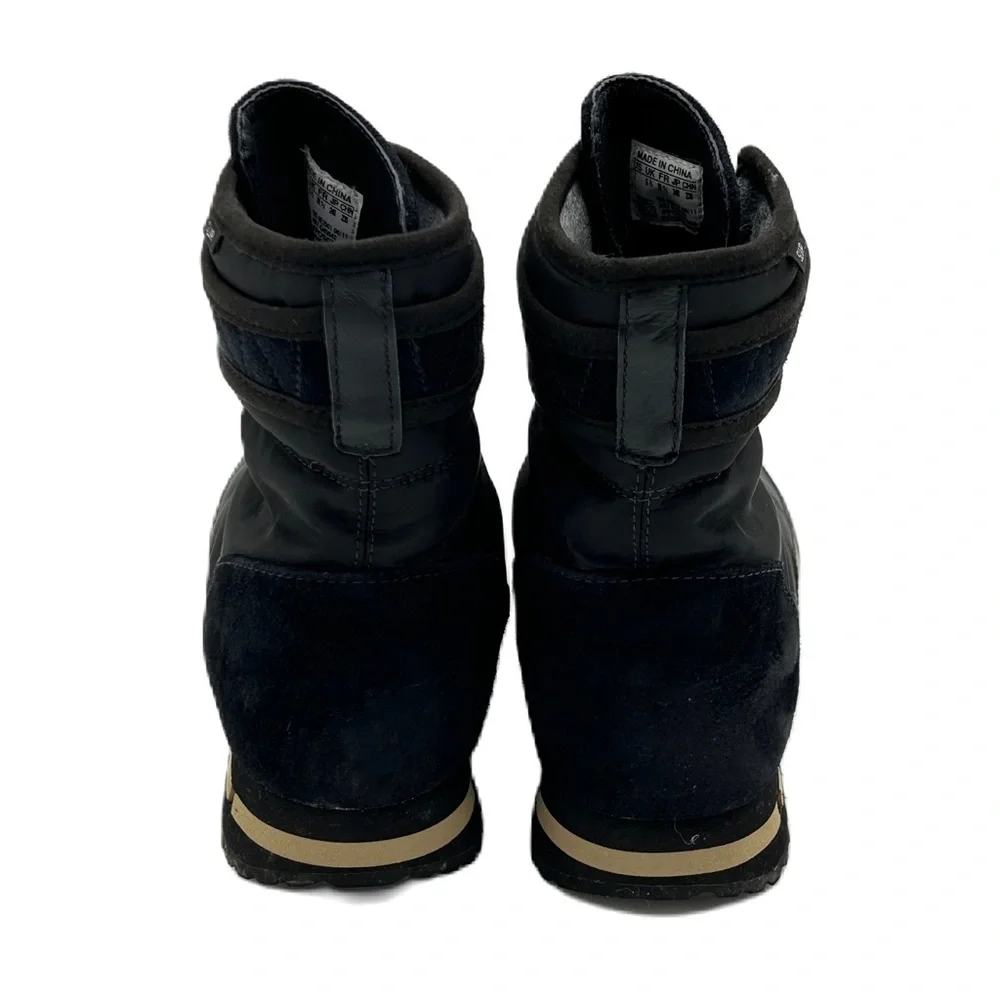 Adidas Slvr Outdoor Boot Women Sz 7 Lace Up Leather Nylon‎ Winter Gorpcore Black